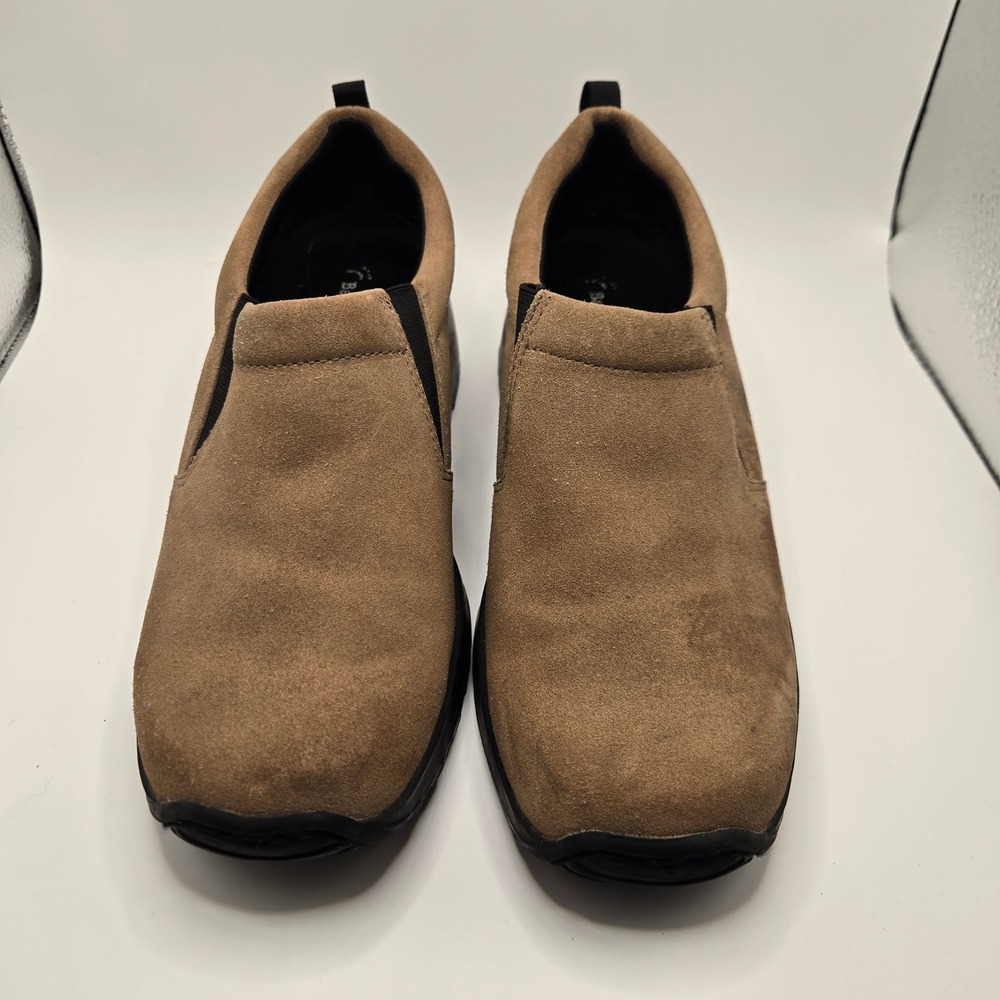 Bare Traps Slip On Loafers Womens 8.5 Tan Suede Wedge Comfort Shoes (S11)
